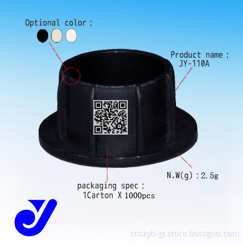 Black Plastic Cap for Pipe Shelves (JY-110A)
